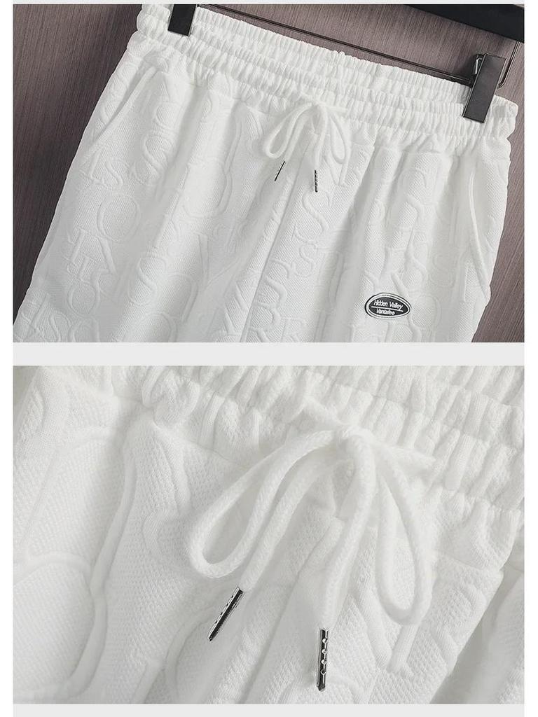 2024 Summer Men's Casual Two-Piece Sports Set: Ice Silk T-Shirt & Thin Shorts