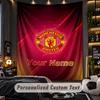 TapestryManchester United Custom Name Text Personalized Wall Hanging Tapestry Home Wall Decor
