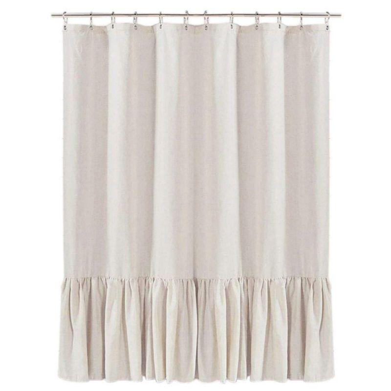 Leinen Verdunklungsvorhänge Duschvorhang mit Haken