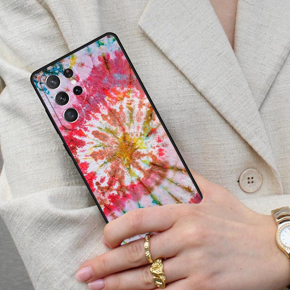 Trippy Tie Dye Hippie Art Cell Phone Case for Samsung Galaxy S26 Ultra S25 S24 S23 S22 S21 S20 Note10 Cover