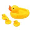 4Pcs Toy Ducks Cute Cartoon Shape Yellow Baby Toy Ducks for Shower