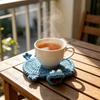 Lizard Coaster, Handmade Crochet Animal Cup Mat, Cute Soft Knitted Drink Coaster for Desk, Funny Stress Relief Gift for Women Men