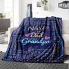 Family S Dad Grandpa Love Gift Personalized Blanket Personalized Name Warmthful Decor Throw For Sofa Couch Office Bed Picnics Four Seasons Universal