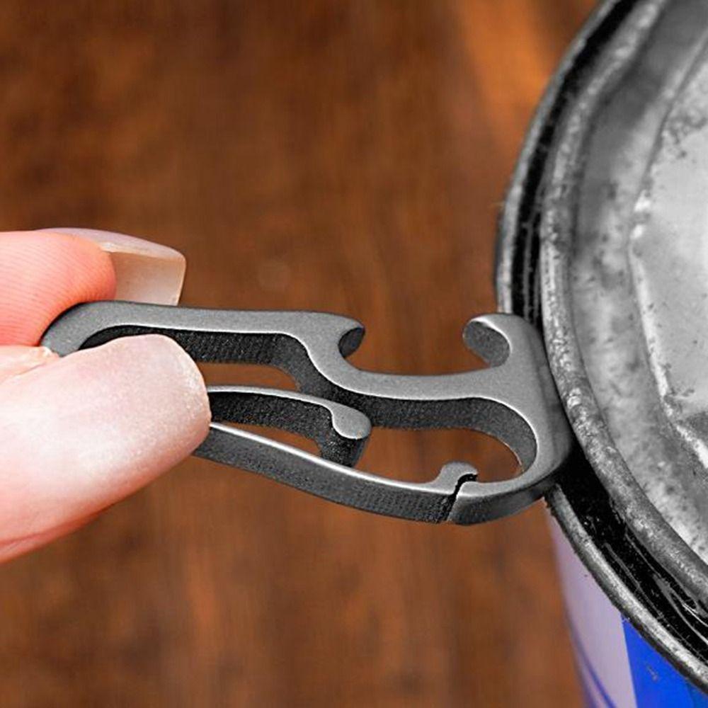 Real Titanium Alloy Keychains Buckle Mini Portable Key Rings Backpack Pendant Super Lightweight Multi-functional EDC Tool