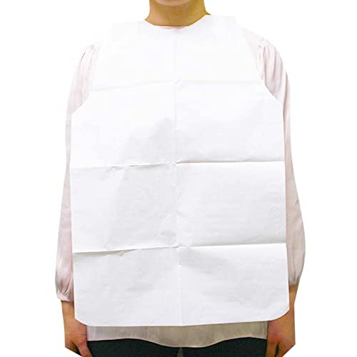 Tokyo Queen Disposable Paper Aprons, 8-Fold (50 count), Plain White