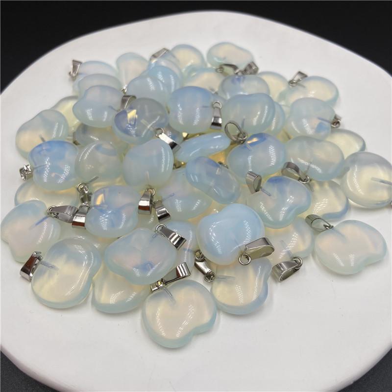 Multicolor Agate Apple Pendant Necklace Christmas Jewelry Gift