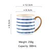 300ML Ceramic Coffee Mug Japanese Style Household Water Cup With Handlegrip Couple Cup Fashion Office Home Birthday Gift