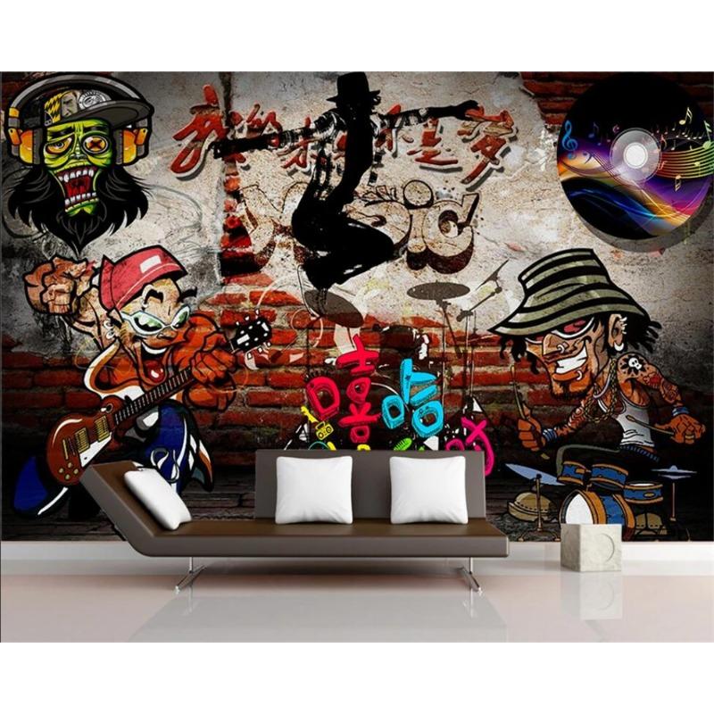 Graffiti Wallpaper Hip Hop Style Mural Home Decoration Living Room Bedroom Background 3d Wallpaper