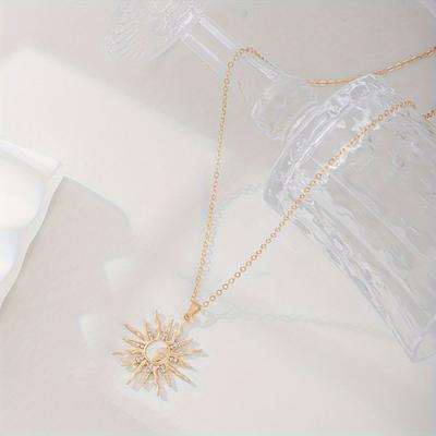 Gold Plated Sun Necklace for Women, Sun Moon Pendant Necklace, Jewelry Gifts for Teens Girls, Friends