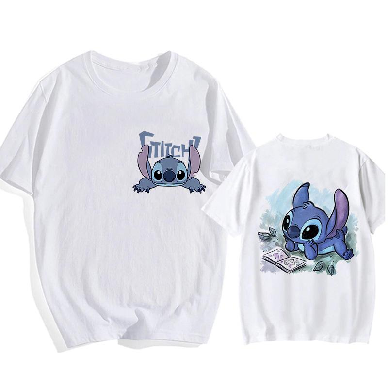 Hip Hop Shirt EU Size Unisex Disney Lilo Stitch Cartoon T Shirt Stitch Cute Unisexga Tshirt Yk Graphic Tshirt Top Tees Clothes