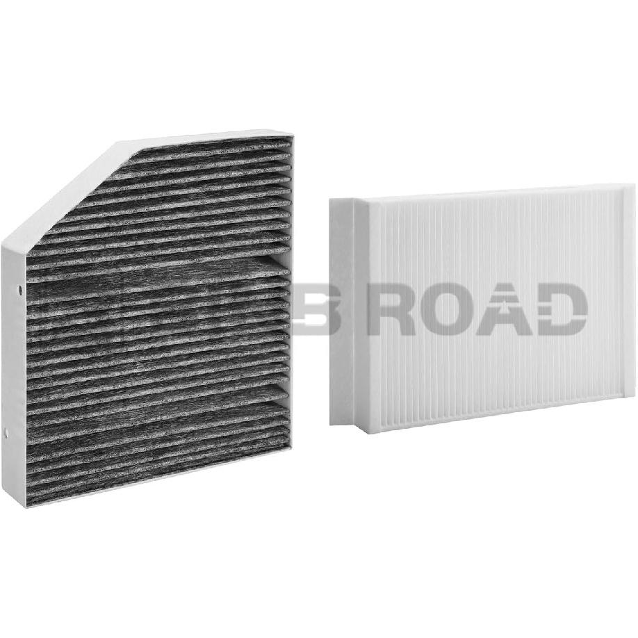 2 Stück Aktivkohle Innenraumfilter-Kits 2058350147 + 1668300218 Kompatibel mit Mercedes-Benz C300 C400 E300 E400 GLC300