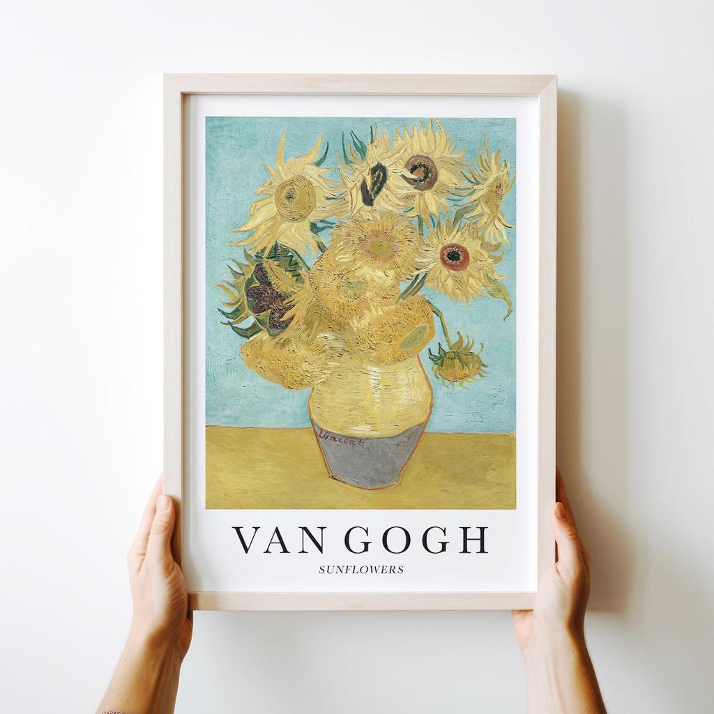 Plakat van gogh złote słoneczniki