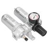 Air Filter Pressure Regulator Aluminum Alloy Water Oil Trap Separator Gauge Kit for Mechanical Engineering
