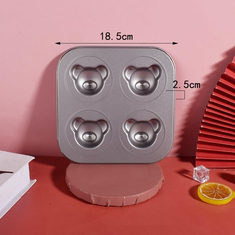 4/6/9/12 Even Bear Mold Baking Mold Pan Non-Stick Diy Cute Candy Cake Mold Tool Decoration Biscuit Candy Mold Baking Accessories