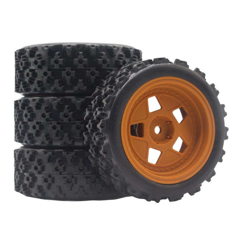 4pcs 70MM Rally Tires Rubber Tire Wheel Tyre for Tamiya XV01 XV02 TT01 TT02 PTG-2 1/10 RC Rally Racing Car Upgrade Parts