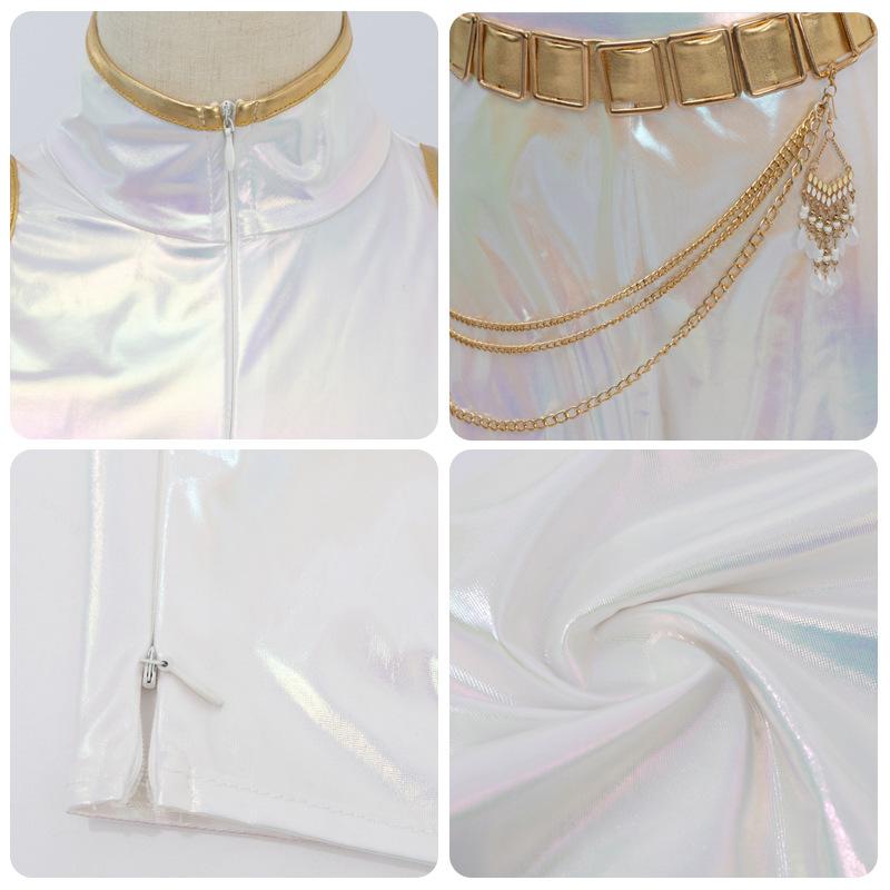 Kid's White Performance Costume KPOP Huntrix Rumi Mira Zoey Cosplay Costume Wig KPop Demon Hunters Uniform Halloween Costume