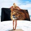 Soft Multipurpose Towel African Animal Lion, Bathroom Beach Towel Sand Proof Swimming Bath Pool Towel for Home Swim Spa Gym