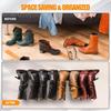 Wall Hanging Long Boots Holder Rack Space Saving Metal Wall Mount Shoes Rack Dust-Proof Short Boots Storage Boot Wall Rack