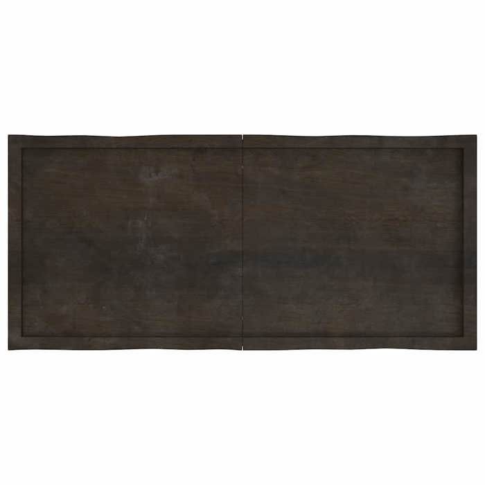 VidaXL Dessus de table bois chêne massif traité bordure assortie 364033