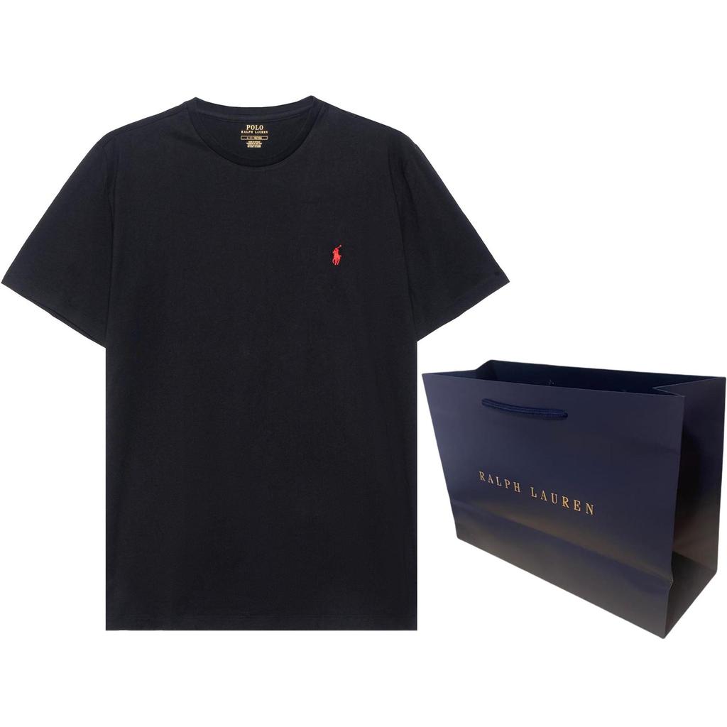Polo Ralph Lauren FW22 Men's Pony Logo Crewneck Pullover T-Shirt Black 710610667-002