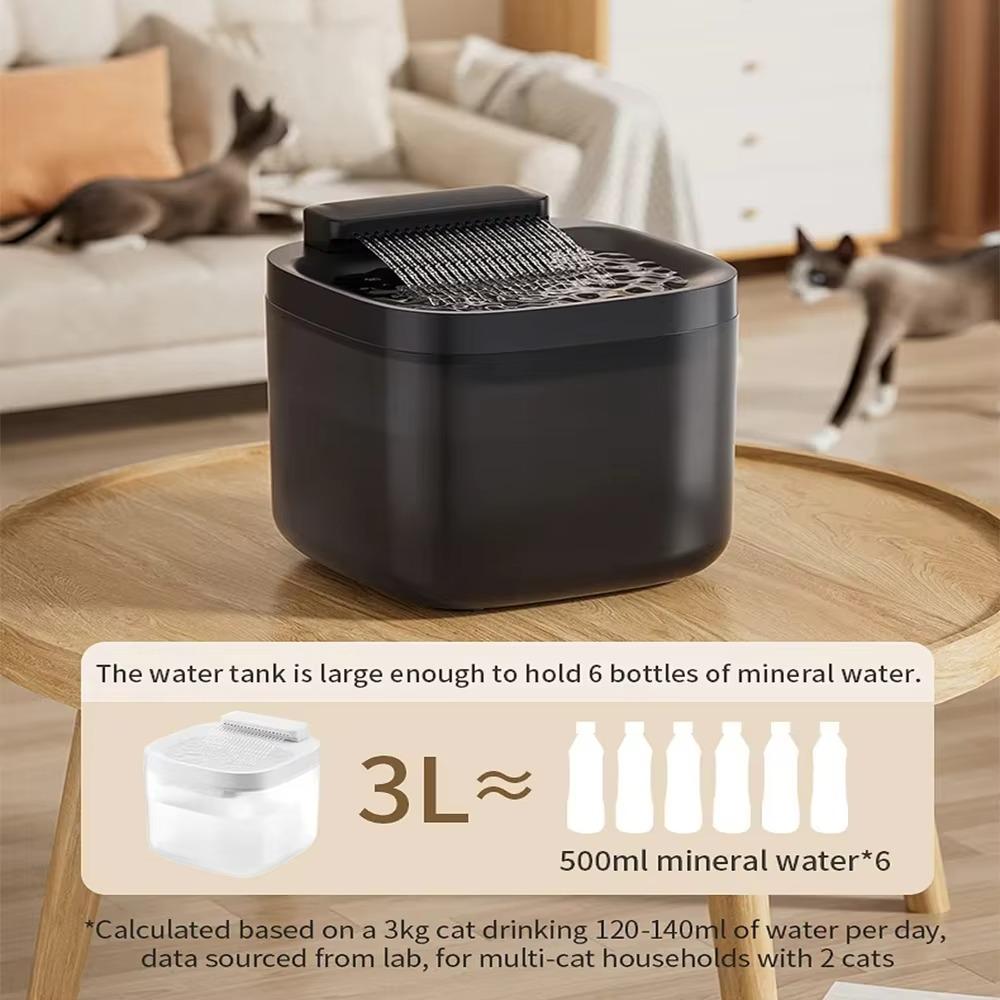 Square Dog Water Dispenser 3L Cat Water Drinker Household Pet Water Fountain  Home