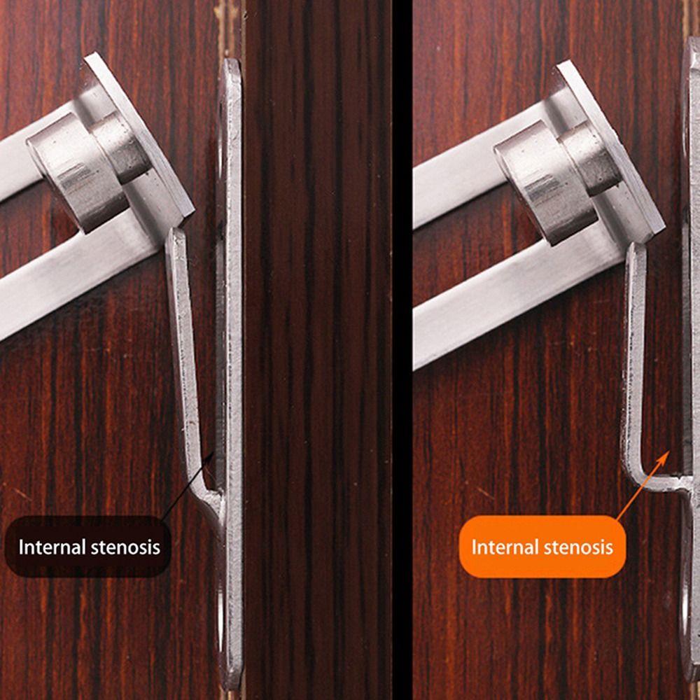 Durable Black With Screws Flip Right Angle Safety Door Lock Door Buckle Home Hardware Gate Bolt