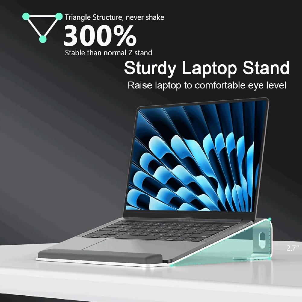 Laptop Stand for Desk, Metal Computer Riser, Heavy Stable PC Holder, Ergonomic Laptops Elevator for 12 To 17.3 Inches Notebook Computer