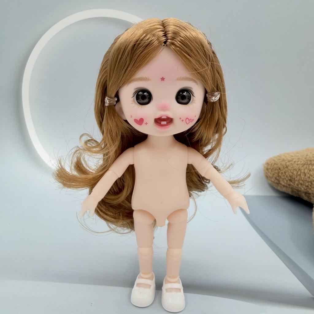 Corpo di Bambola Mini BJD da 17 cm - Principessa Bambina da 6 Pollici, Piccola Bambola Nuda da 16 cm