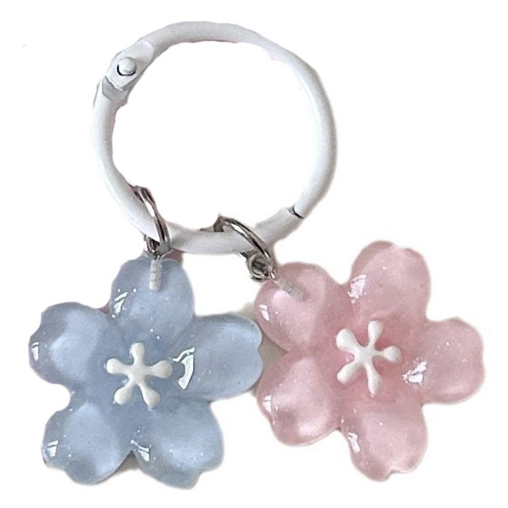 Cherry Blossom Jelly Sakura Pendant Keyring Translucent Flower Doll Pendant  Hanging Accessory