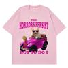 The Horrors Persist But So Do I Funny Hamster Meme Tshirt Unisex Unisex Casual Tshirt Shortsleeved Cotton Aesthetic Trend Tshirts