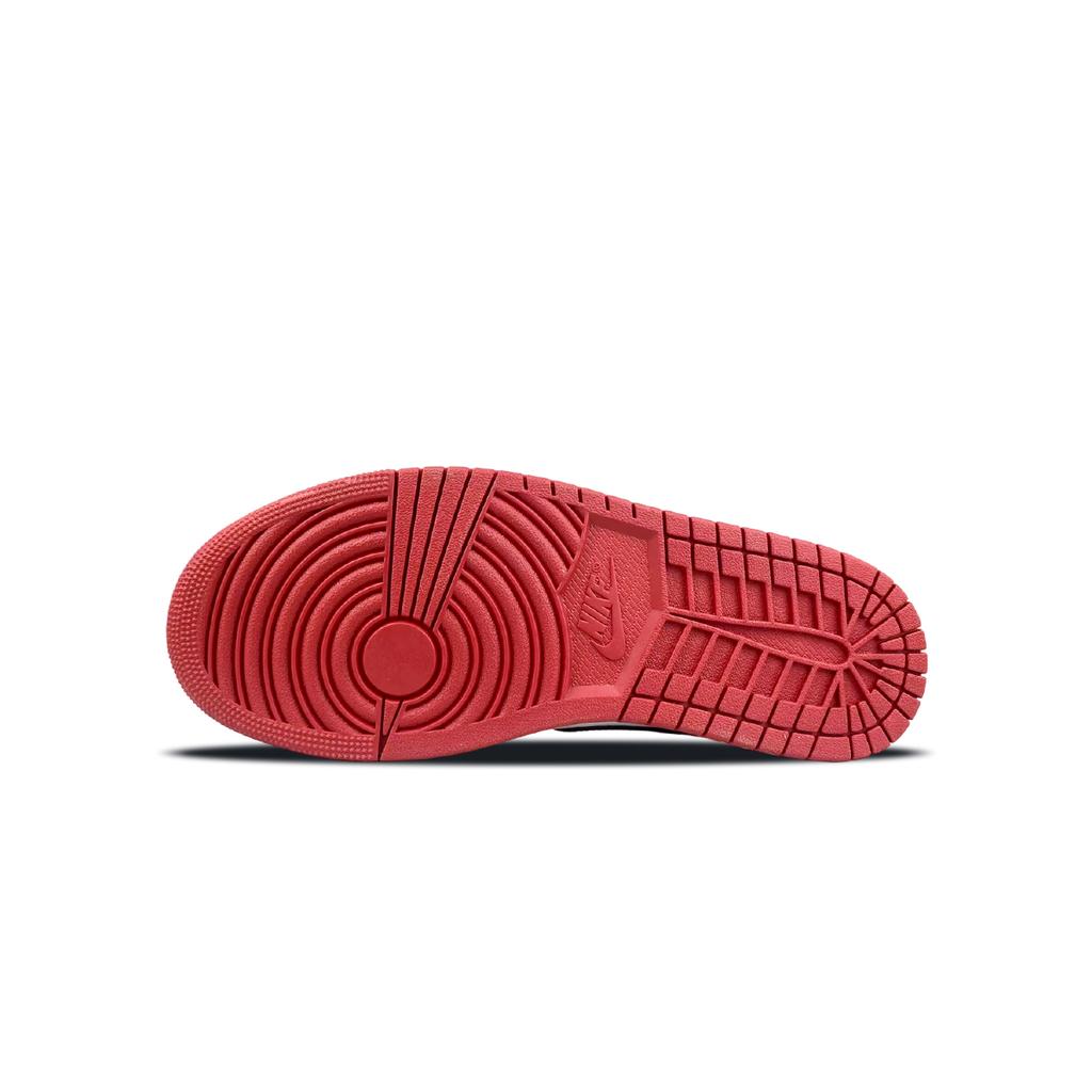 Jordan Air Jordan 1 Abrasion Resistant Low Top Vintage Basketball Shoes Unisex Red White Black 553558-166(Team401-LD)