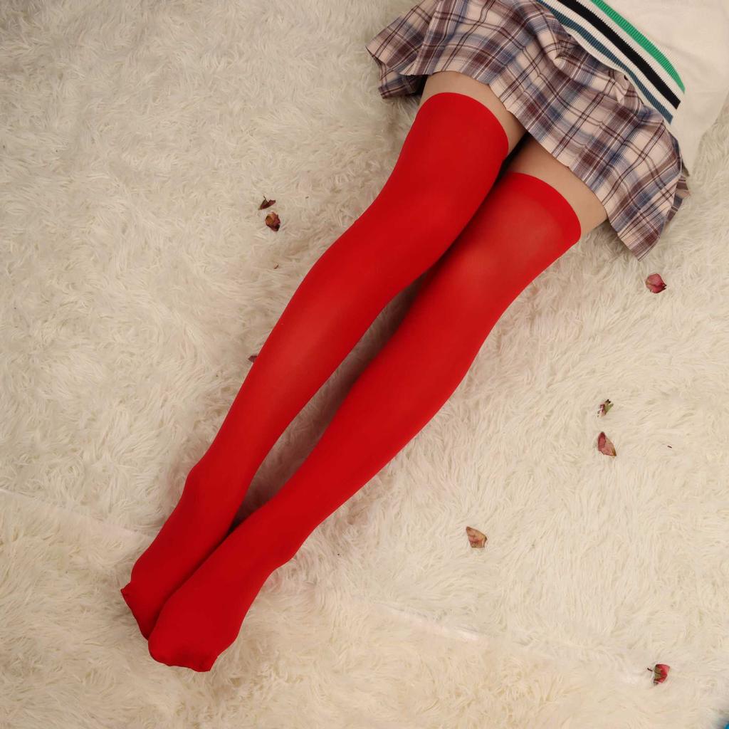 thin leg knee socks women's long tube high tube socks spring autumn and winter leg thigh socks one piece