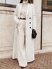 Women's Casual Long Pure Color Wool Coat - Autumn Winter Collection