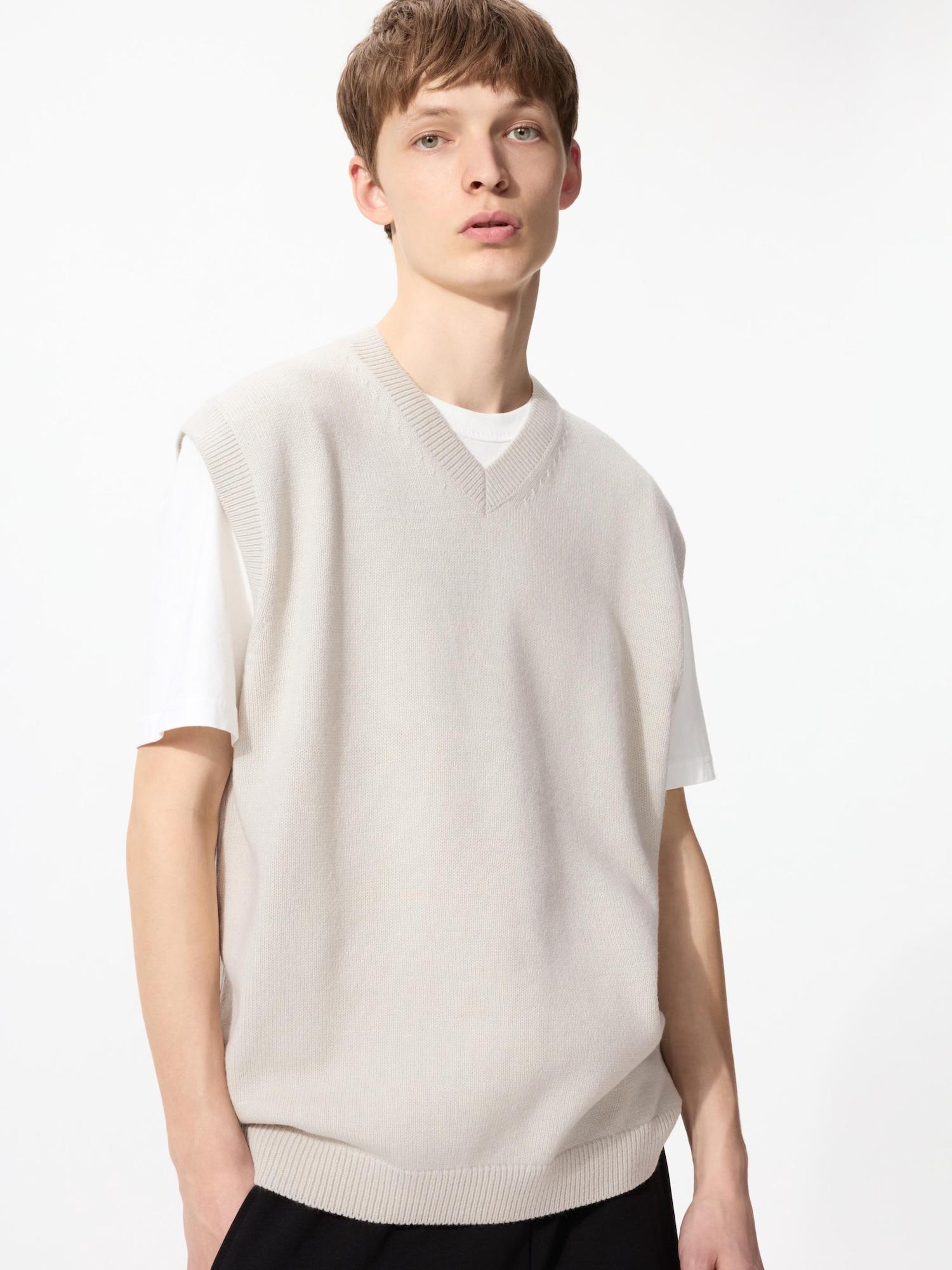 

Uniqlo Вязаный жилет с V-образным вырезом 31 BEIGE/MEN M