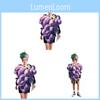 Grape Costume Plush Fruit Party Cosplay For Adults And Kids Fun Stagewear