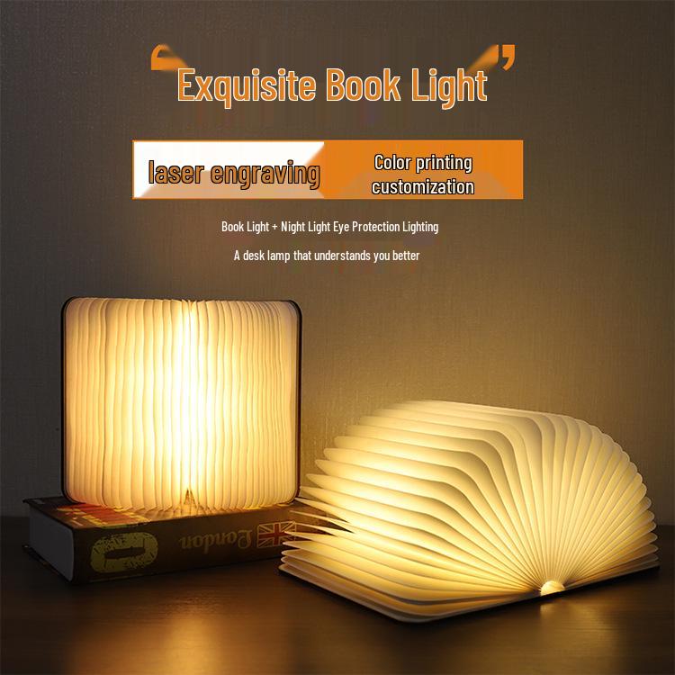 LED Book Lamp with Bluetooth Music, Touch-Control Color Changing, and Dimmable Night Light