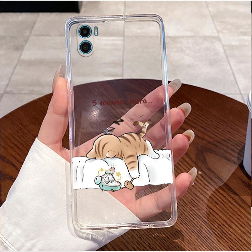 Phone Case For Motorola Moto E22s Soft Silicone TPU Clear Viral Beautiful Painted Pink Sand Beach Casing Shockproof Cover