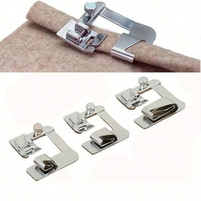 3Pcs Wide Rolled Hem Pressure Foot Sewing Machine Presser Foot Hemmer Foot Low Shank Sewing Machine Presser Foot For Brother Singer