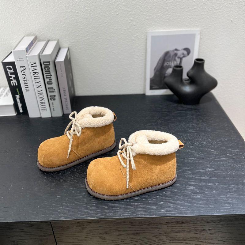 

Women s Lightweight Comfortable Thick Sole Cold Warm Padded Snow Boots Non-slip Wear Outdoor Sports Big Head Cotton Boots 40 хакі