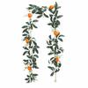 New Realistic Artificial Citrus Garland Green Foliage White Flowers Faux Fruit Garland Decorative Greenery Vine Home Decoration