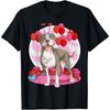 American Pit Bull Terrier Heart Valentine Day Decor Gift Cotton Men T Shirt