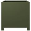 Vidaxl Garden Planters, 2 Pcs, Olive Green, 40X40X40 Cm, Steel