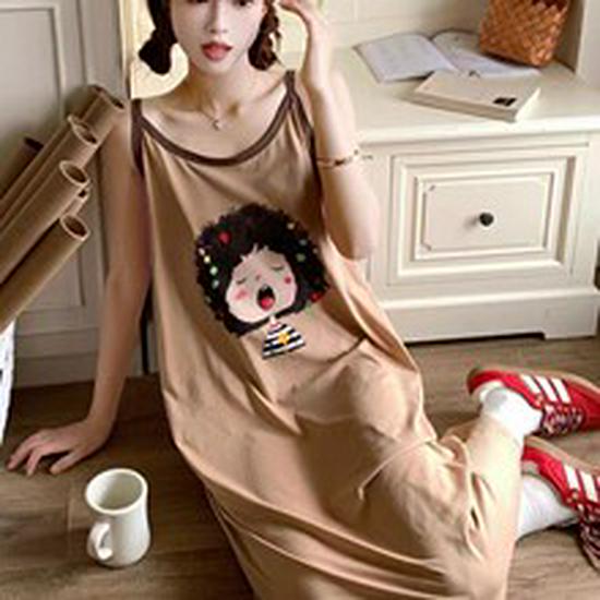 Summer Sweet Korean Style Pink Milk Silk Ribbed Camisole Pajamas for Women