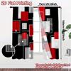 2D Flat Printing  JIT 2pcs   Curtains (Without Rod) Geometric Curtains Fashionable Popular Curtains Durable 100% Polyester Fabric