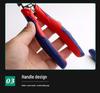 Industrial Grade Multi-Function Needle-Nose Pliers with Wire Cutters, Diagonal Cutters, and Hammer