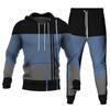 Man Jogging Pants Sweatshirt 3D Printed Patchwork Hoodies Trousers 2 Piece Set Streetwear Casual Tracksuit Male Oversized S-6XL