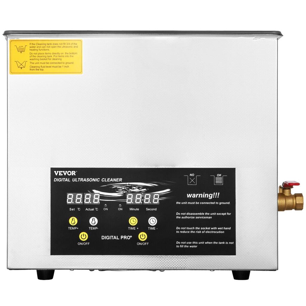 10L Digital Ultrasonic Cleaner Heater Timer Jewelry Eyeglasses Cleaning