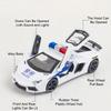 1:32 Alloy Lp740 Police Cars Model Diecast Toys 3 Doors Opened Vehicle Wheel Pull Back Rubber Tires Toy Car Boy Decoration Gifts
