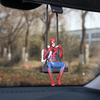 Cartoon Spider-Man Car Rearview Mirror Hanging Decoration Marvel Hero Deadpool Action Figure Car Hanging Decoration