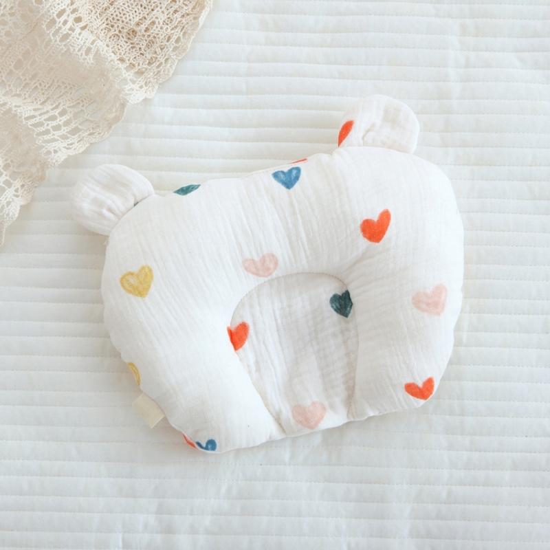 Soft & Breathable Baby Pillow Multi-pattern Pillow Essential Support for Delicate Necks & Heads Used for All Seasons-